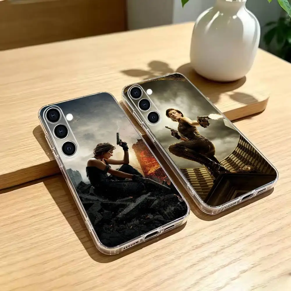 Milla Jovovich-A-Alice  Phone Case Transparent Soft TPU Case For Samsung A73,A72,A70,A71,A53,A52,A51