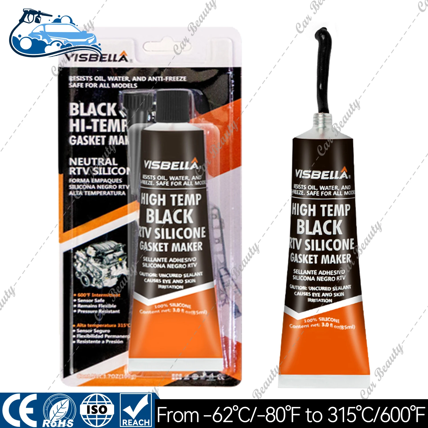 

High Temperature Black RTV Silicone Gasket Maker Sealed Oil Resistant Waterproof Quick Dry for Bonding Automotive Engine Parts