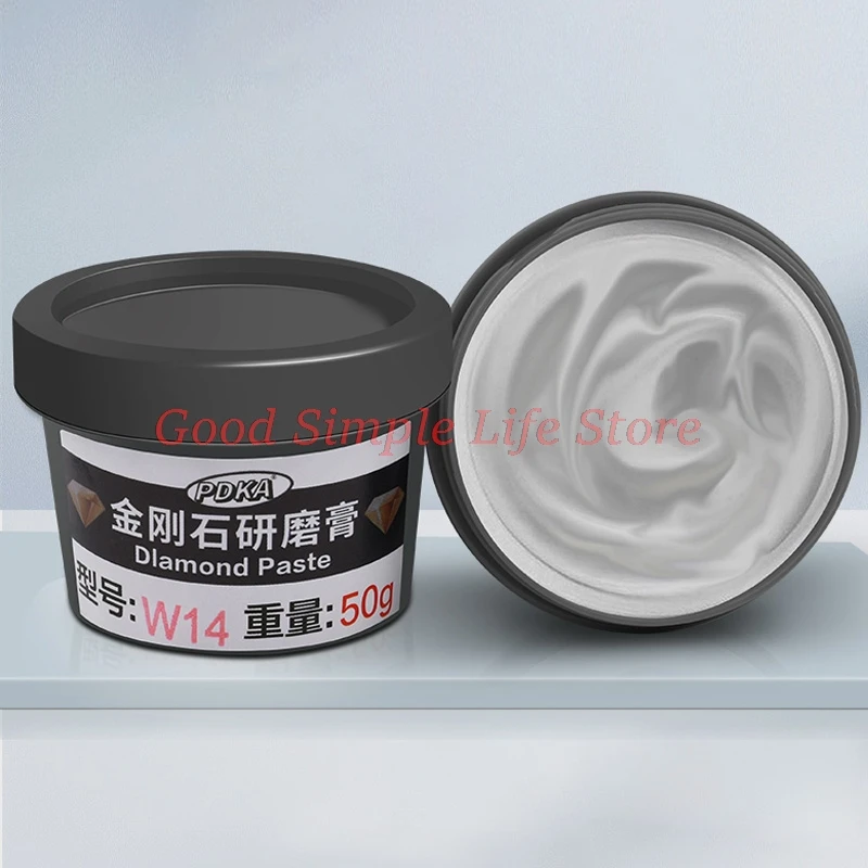50g Diamond Ginding Paste Compound Metal Mirror Polishing Lapping W0.25-60 for Glass Jade Jewelry Watch Surface Scratch Removal