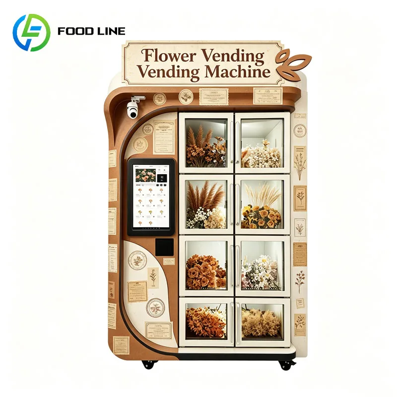 Flower Vending Machine Fresh Floral Bouquet Automatic Dispenser Retail Locker Refrigerated Customized