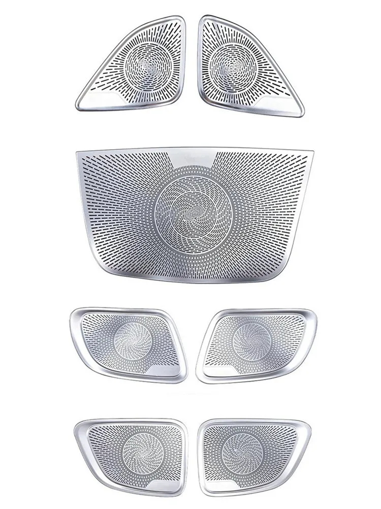 Car Horn Cover Stainless Steel Door Horn Protective Cover A-pillar Tweeter Horn Cover For Mercedes Benz C Class W206 2022-2025