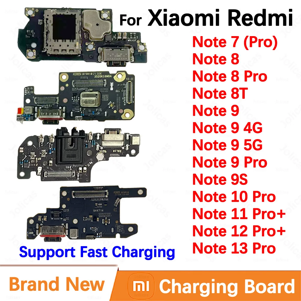 Original USB Charger Dock For Xiaomi Redmi Note 12 Pro+ Note9 7 8 8T 9 Pro 9S 10 11 + 5G Quick Fast Charging Board Connect Flex