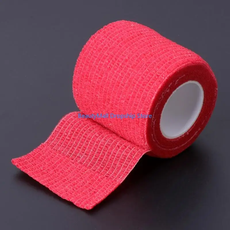 

40JD 6Pcs Disposable Self-Adhesive Bandage Rolls Elastic Handle Grip Wrap for Tattoo
