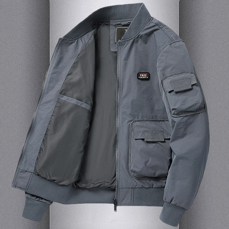 

Мужская винтажная пилотная шутка, осенний новый повседневный бейсбольный orm, многоэтажная рабочая одежда, ветрозащитный дышащий топ