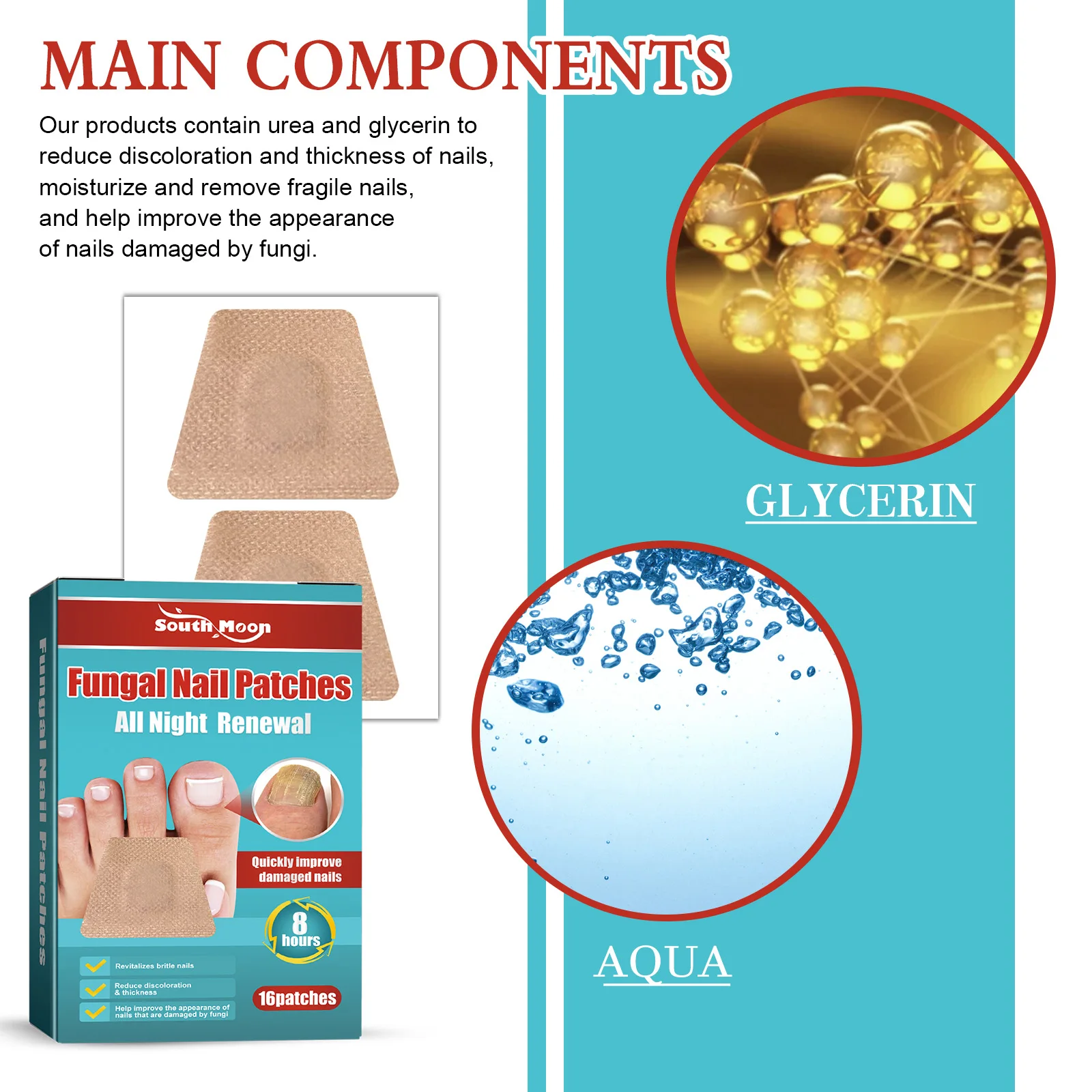 16PCS Toenail Fungus Treatment Stickers Ingrowning Toenail Corrector Paronychia Repair Patch Fungus Removal Nail Care Products