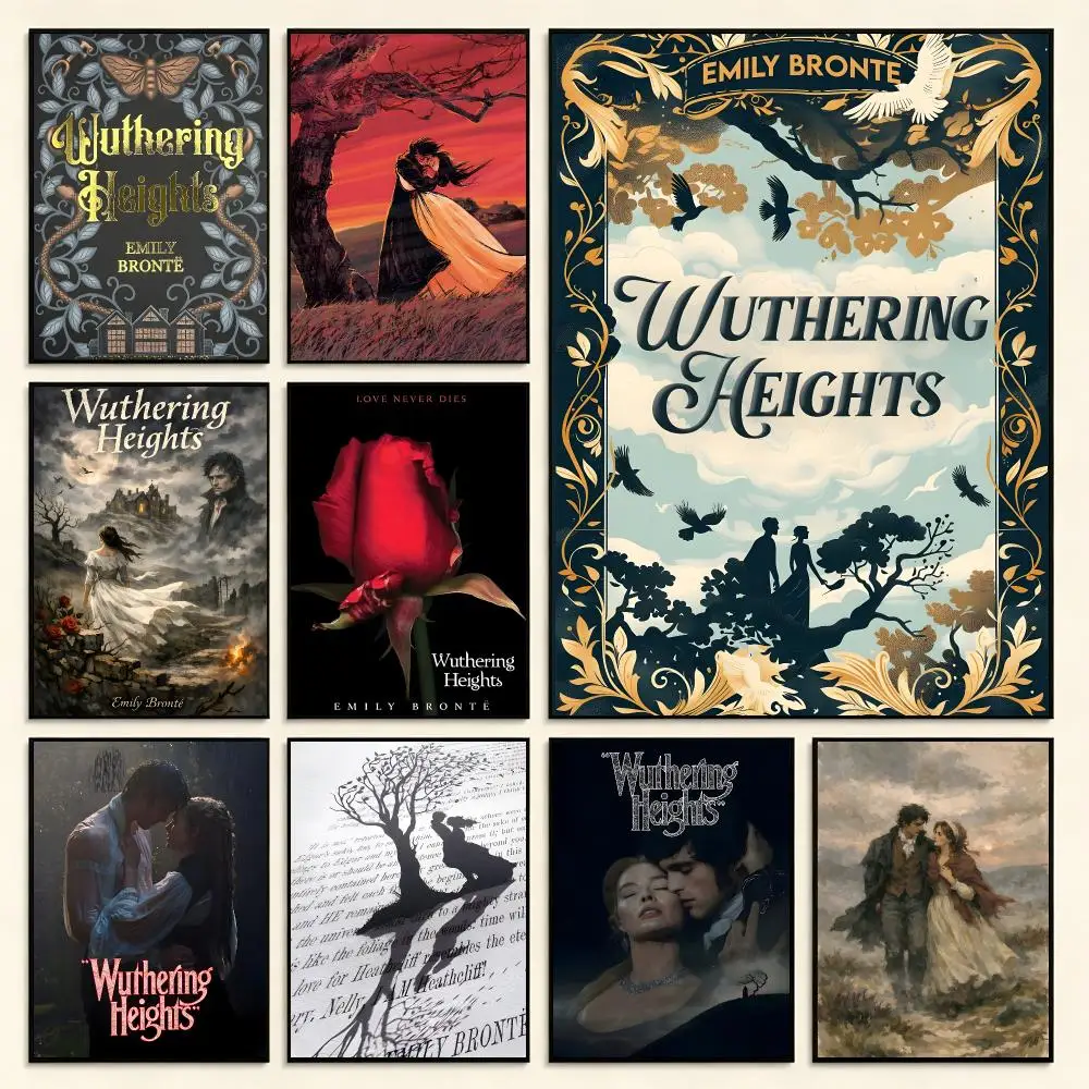 Classic Novel Wuthering Heights Poster Digital Solvent Print Waterproof PP Fade-Resistant Wall Art Room Decor Gift