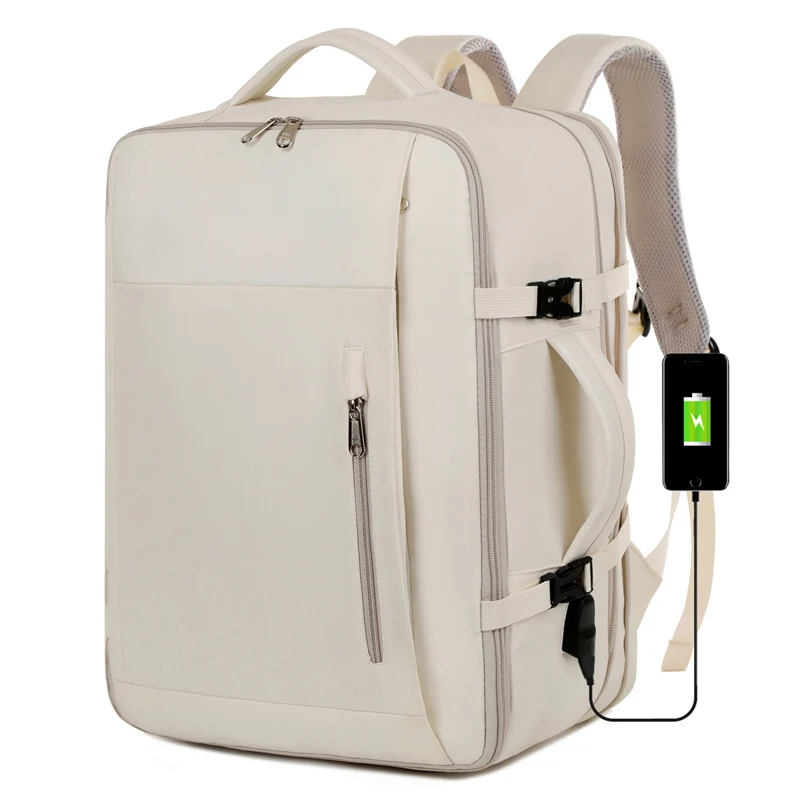 Large Backpack Men Women Business Travel Backpack Expandable USB Charging Schoolbags Waterproof Laptop Back Pack Travel Bag