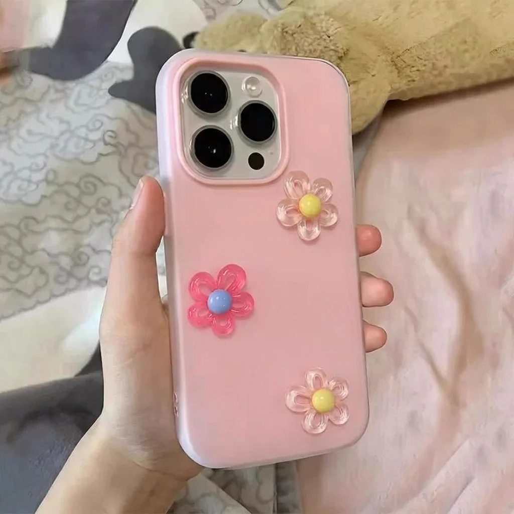 Bonbonfarbene 3D-DIY-Blumen-Lanyard-Handyhülle für Xiaomi 15T 14T Pro 17 Pro Max 15 Pro 11 Lite 5G Stoßfeste TPU Weiche Hülle – Detail 3
