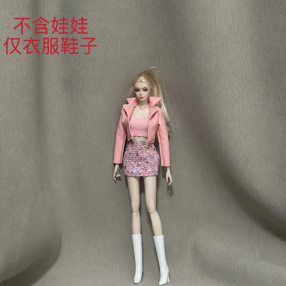 مجموعة الملابس + أحذية / 30 سنتيمتر دمية معطف طويل السراويل فستان التمهيد البدلة/الزي ل 1/6 Xinyi FR ST OB عارضة أزياء إكسسوارات دمي #3