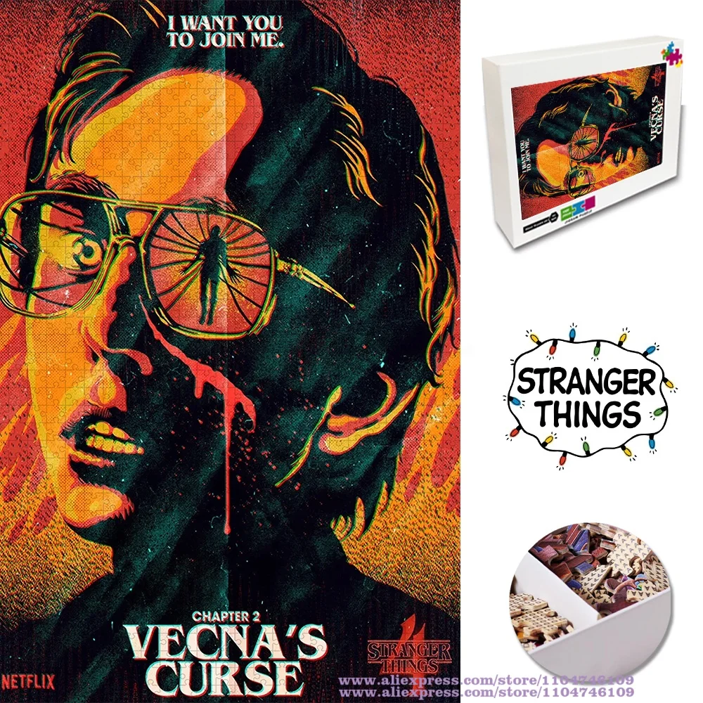 

Stranger Things Puzzle Jigsaw Vecna's Curse 108/200/300/500/1000/1500Pcs Intelligence Puzzles for Kids & Adults Home Decoration
