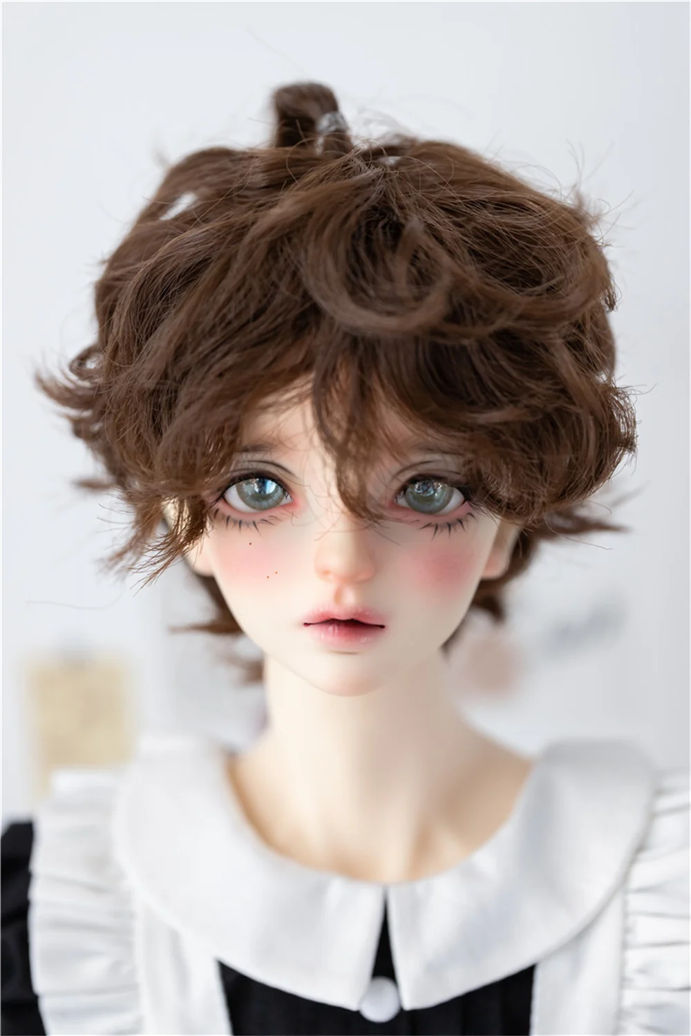 BJD wig1/3,1/4,1/6Milk silk wig lovely messy short curly 1/3,1/4,1/6 bjd doll accessories