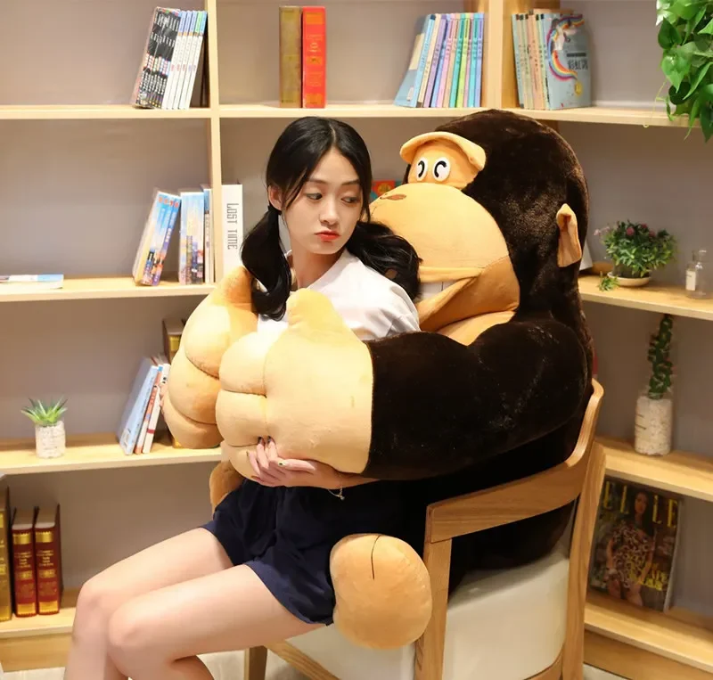 43cm Lifelike Animal Gorilla Black King Kong Plush Toy Simulation animals Monkey Doll soft sofa car pillow room decor kids gift