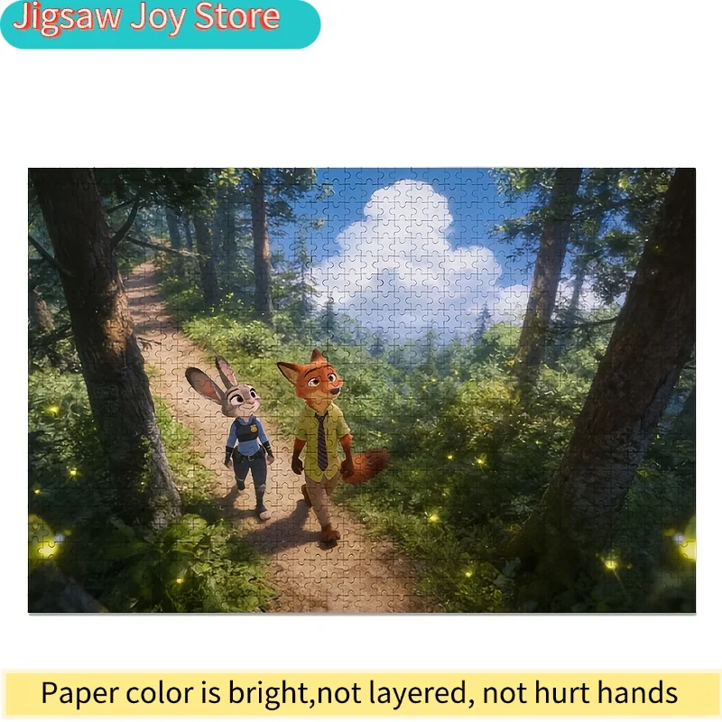 1000 stuks Disney Zootopia Judy Hopps en Nick Wild posterpuzzel |   Familie-entertainment, woondecoratie, verjaardagspuzzel, hersenpuzzel