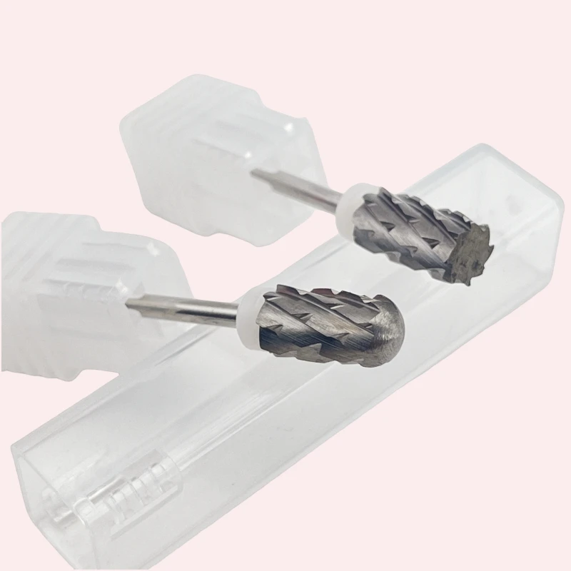1Pcs 4XC Hartmetall Nagel Bohrer Glatte Top Oder Große Barrel Hartmetall Elektrische Nagel Mühlen Cutter Für Maniküre maschine Nagel