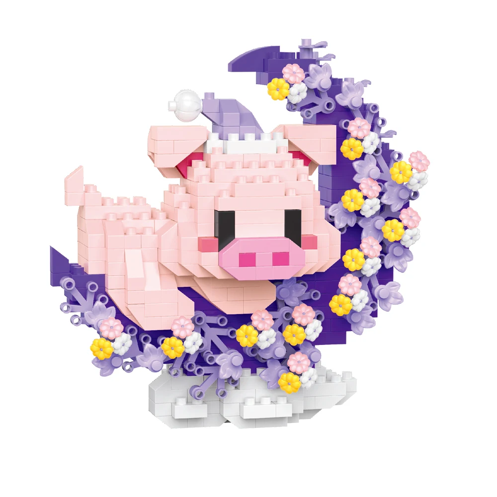 

Cartoon Animal Flower Micro Mini Building Block Toys-Pretend Play Fun,Miniature & Portable,Easy Assembly,Girls' Favorite Gift