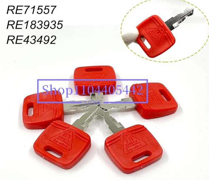 5PCS RE183935 RE71557 Key Replacement for J-OHN Deere Tractor 2038R 5320 3120 3320 3720 4210 4320 4510 4710 5045E 5103