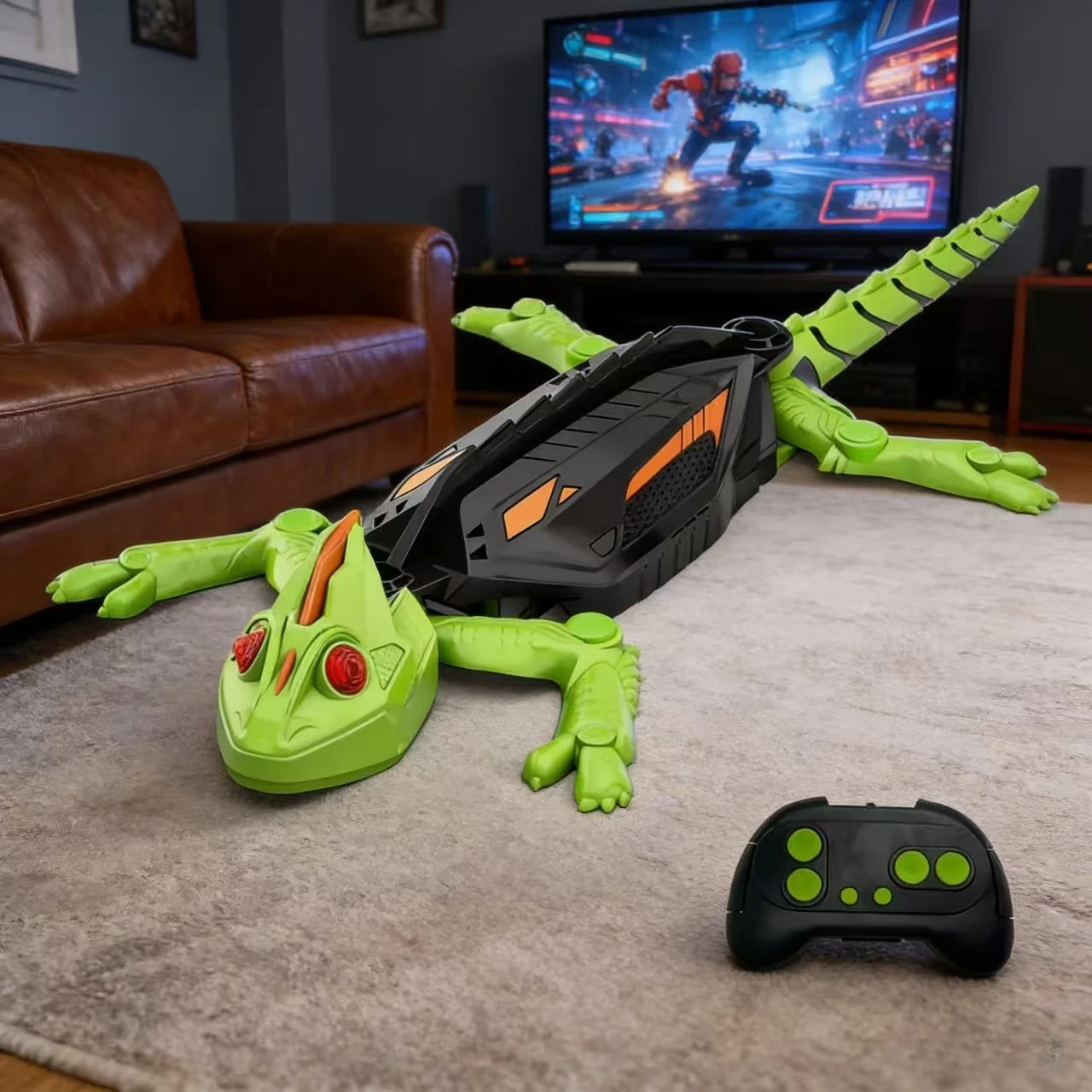 

Реалистичная бионическая радиоуправляемая игрушка-робот-ящерица, игрушка-робот с дистанционным управлением, поднимает стеклянные и гладкие стены, рождественское украшение