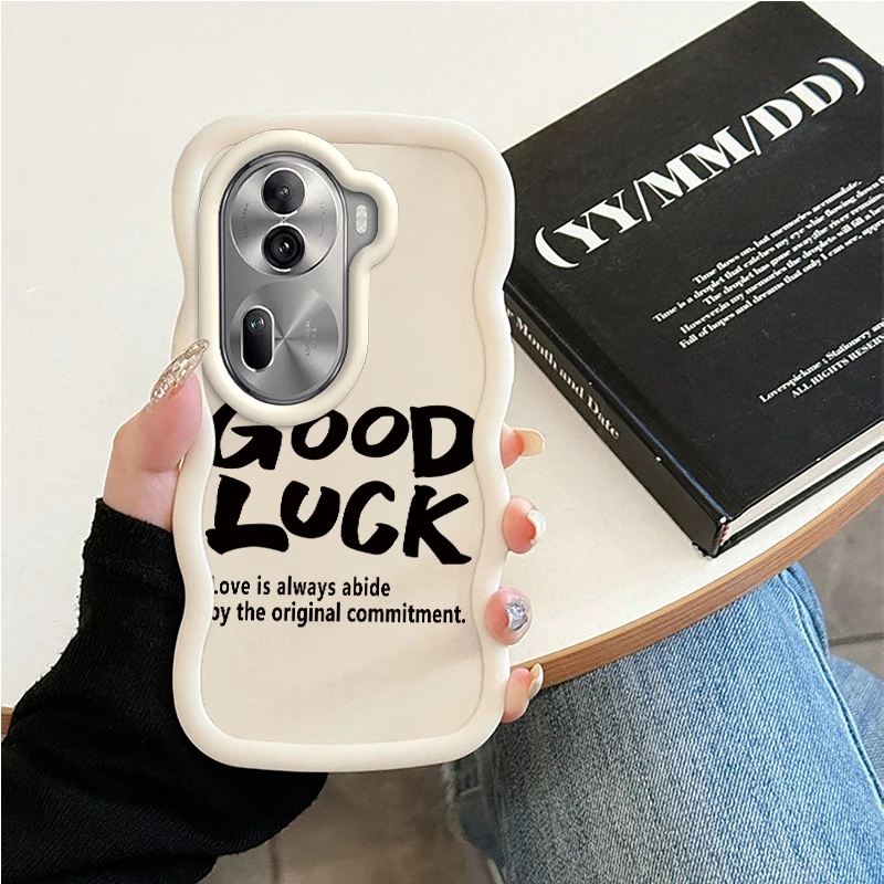 حافظة هاتف عصرية لهاتف OPPO A3x A17 A38 A57 A58 A59 A60 A76 A78 A79 A98 F27 F29 RENO 7 7Z 8T 11 12 13 F PRO غطاء مموج ناعم