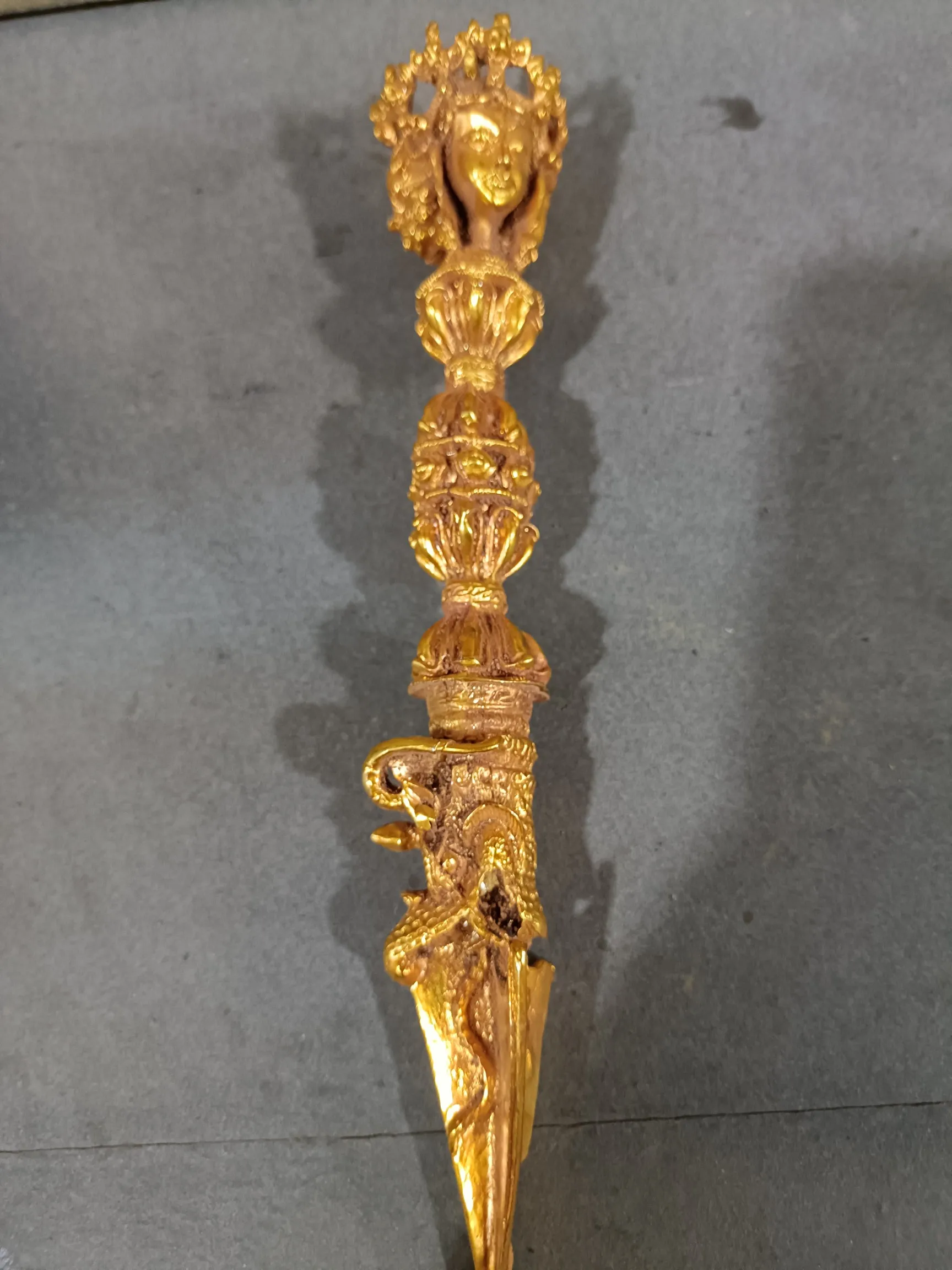 

Gilded Tibetan Style Nepalese Puba Vajra Pestle Decorative Ornaments