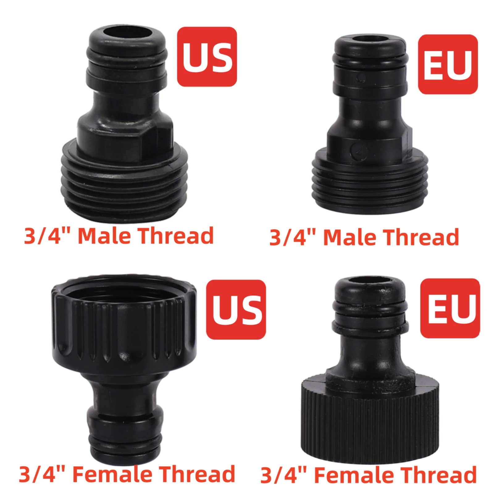 1PC US/EU Quick Connector Nipple 3/4\