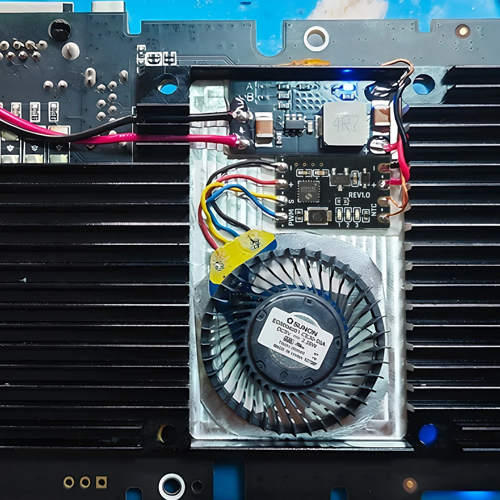 Mini Ultra-Kompakter PWM-Lüfter-Temperaturregler Intelligente Drehzahlregelung für CPU- und Router-Kühlkörper – Detail 4