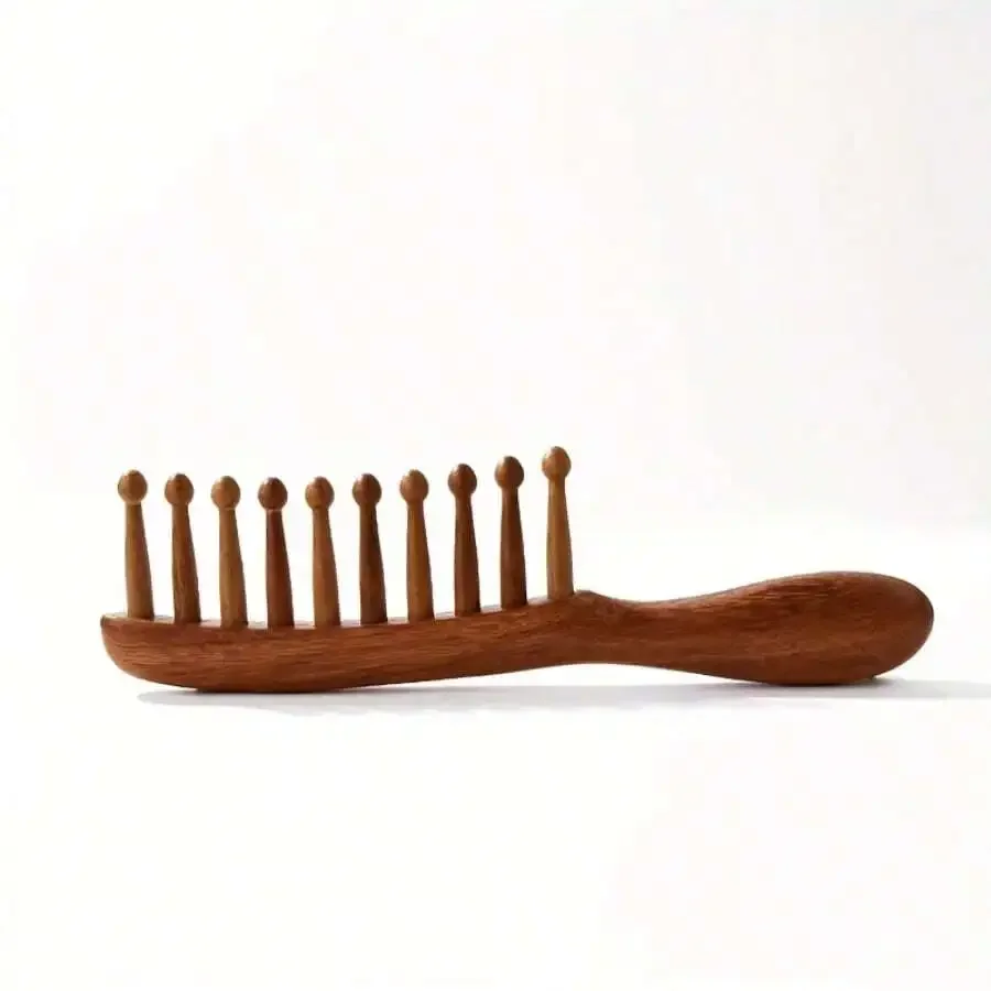 

Sandalwood Hair Comb With Wide Teeth For Detangling And Scalp Massage Natural Wood Unisex Adult