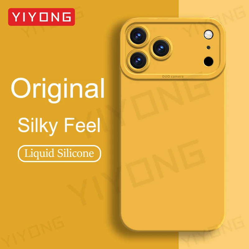 For iPhone17 Pro Max YIYONG Square Liquid Silicone Soft Cove