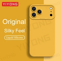 For iPhone17 Pro Max YIYONG Square Liquid Silicone Soft Cover For iPhone 17 16 15 14 12 13 iPhone17 Air iPhone15 Plus Phone Case