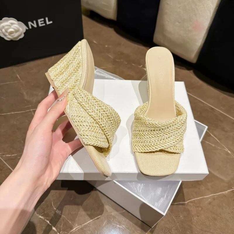 

Bohemian Women Shoes Exquisite Square Head Wedge Heel Sandals for Woman Summer Comfort Casual Shoes Designer Shoes Zapatos Mujer