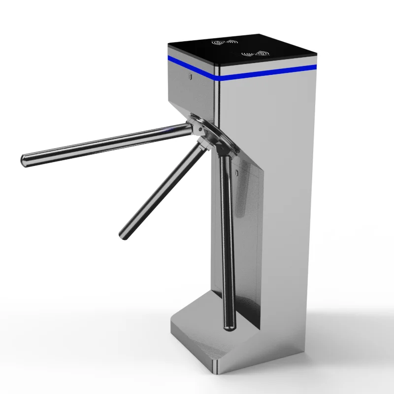 Stainless Steel Tripod Turnstile 3-Roll Pedestrian Access Control Gate With Face Recognition Construction Site