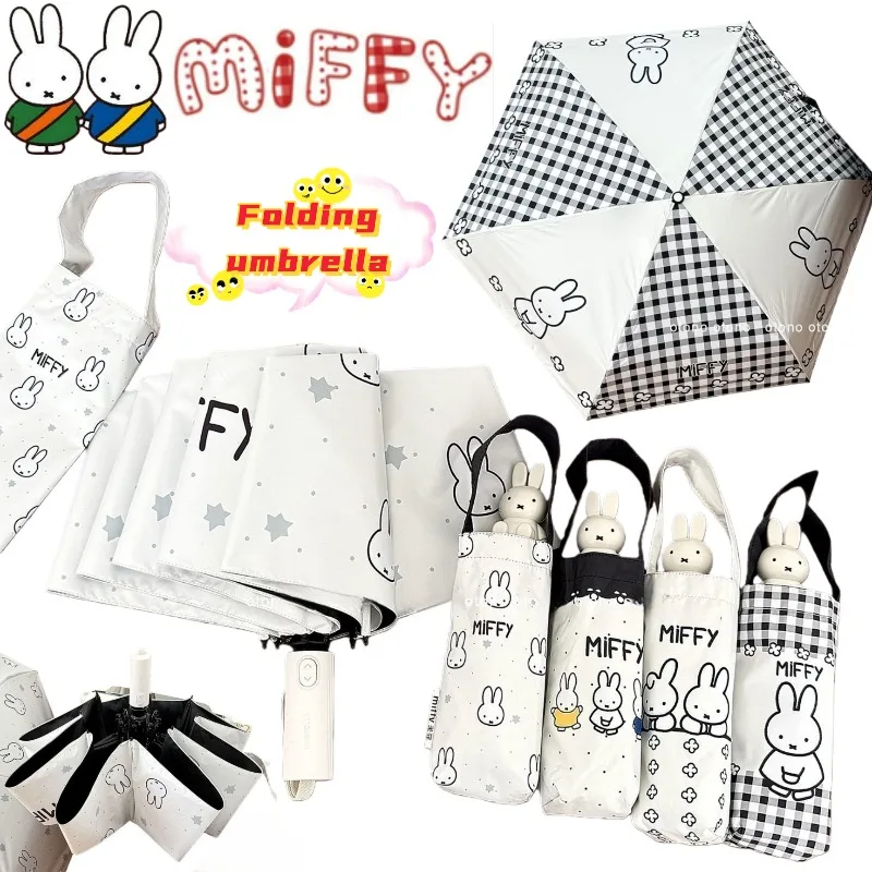 

Miffy Anime Two-Dimensional Umbrella for Girls, Dual-Purpose for Sun and Rain Sun Protection Fully Automatic Folding Umbrella