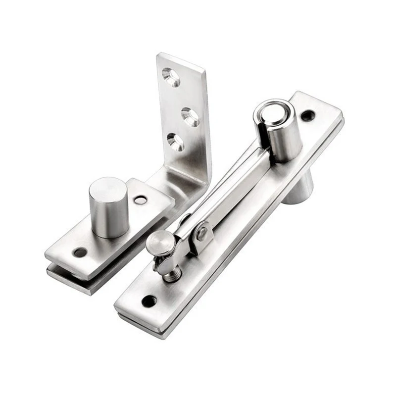 

1 комплект тяжелых дверных шарниров из нержавеющей стали на 360 градусов ° Поворотные невидимые скрытые дверные петли, крепление вверх и вниз, загрузка вала 150 кг