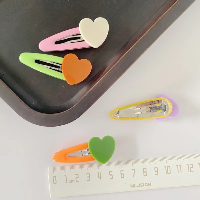 2 قطعة/المجموعة مقاطع الشعر طفل اللون الفتيات القلب دبابيس الشعر أغطية الرأس الطفل باريت دبوس الأطفال دبابيس الشعر إكسسوارات الشعر hogmentefinnfinnfinn