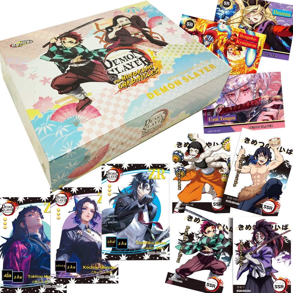 

Demon Slayer Collection Cards Anime Kamado Nezuko Tomioka Giyuu Suit Uniform Theme Characters Charm Cards Toys Gifts for Kids