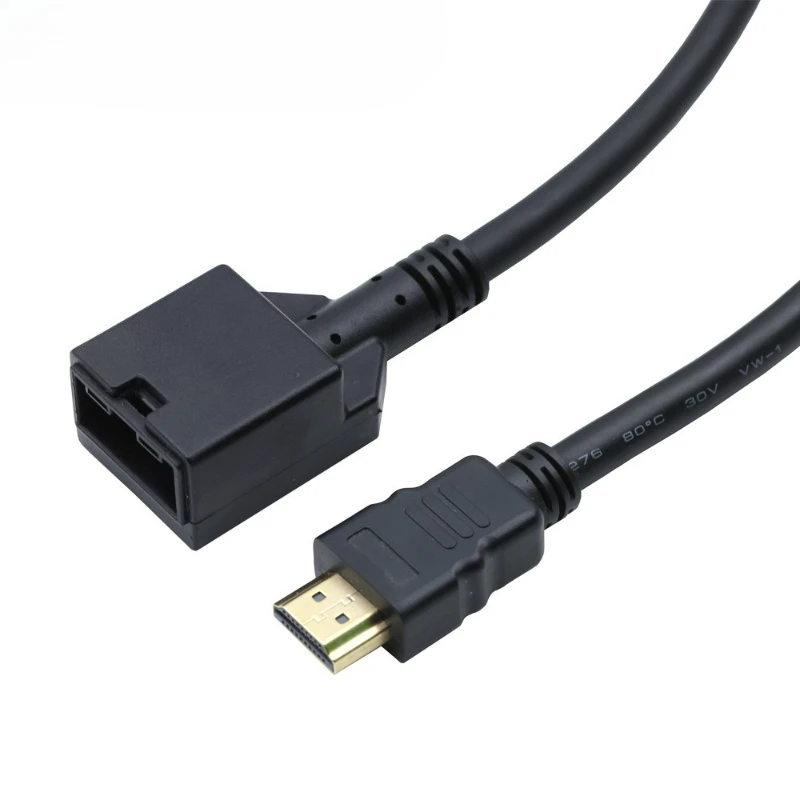 High Speed HDMI E Type 19P Female Black Molding To HDMI A Type Male Black Molding with Ethernet Video Cable