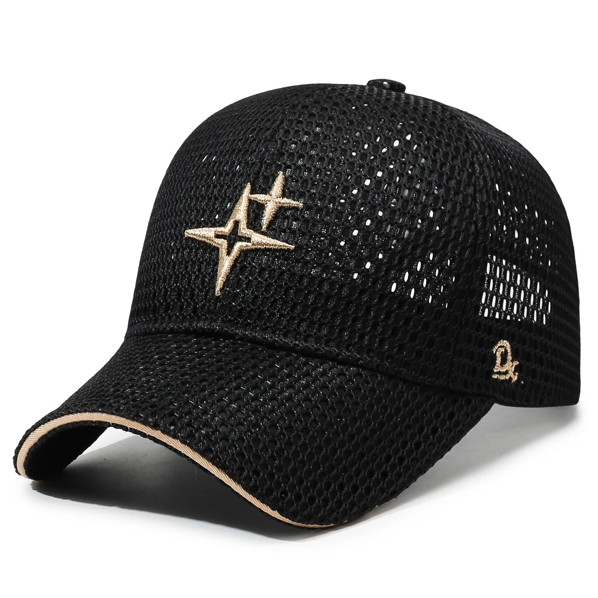 Unisex Four-pointed Star Embroidery Baseball Net Caps Spring and Summer Outdoor Adjustable Casual Hats Sunscreen Hat Sports Cap