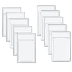 10 Pcs Trading Cards Protector Case Acrylic Clear Graded Card Holders With Label Position Hard Card Sleeves