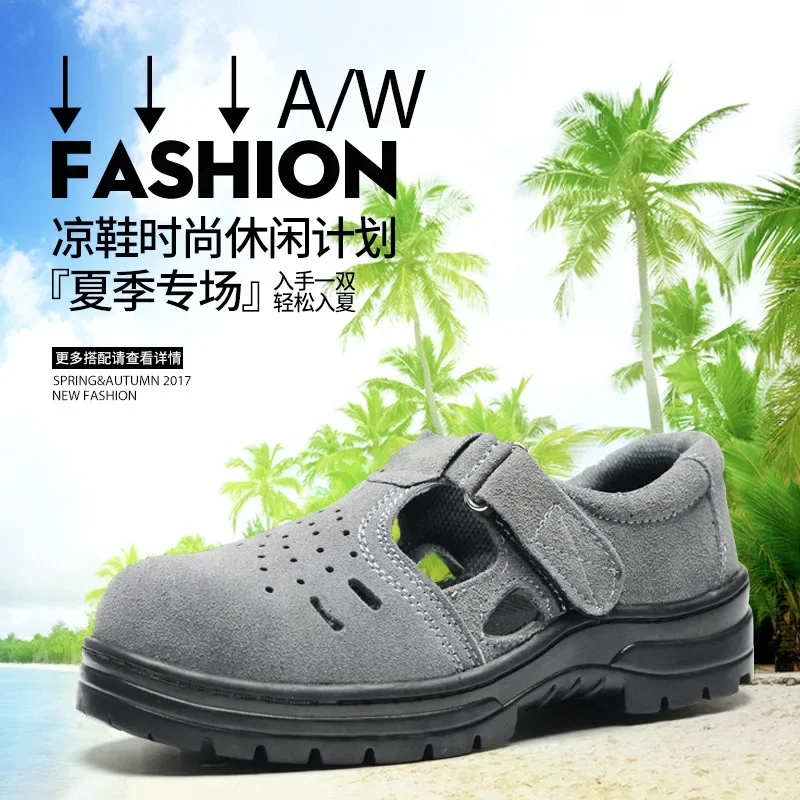 DurableLabor Insurance Shoes Smash-proof And Puncture-proof Summer Breathable Safety Protection Non-slip And Wear-resistant