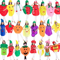 Children's Day fruit and vegetable performance costumes Strawberry, apple, pineapple, grape, chili pepper parent-child dance per