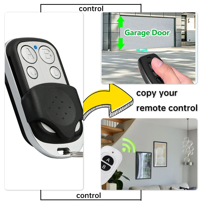 Diese Universal Copy Remote Control 433MHz RF Clone Function Transmitter Cloning Duplicator for Garage Door CAME NICE Doorhan