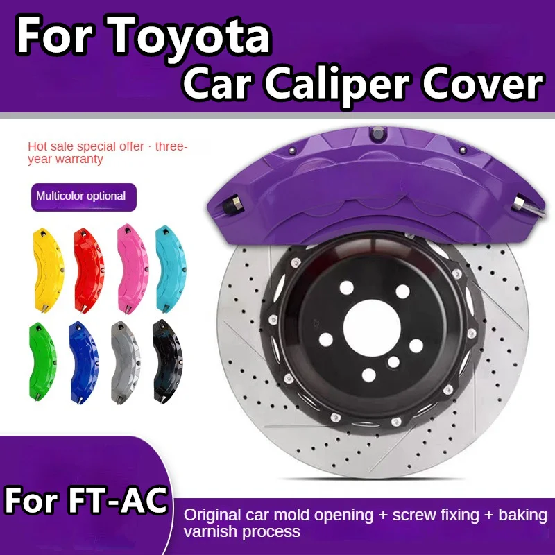 

For Toyota FT-AC Brake Caliper Cover Aluminum Alloy Front Rear Wheel Modification Kit