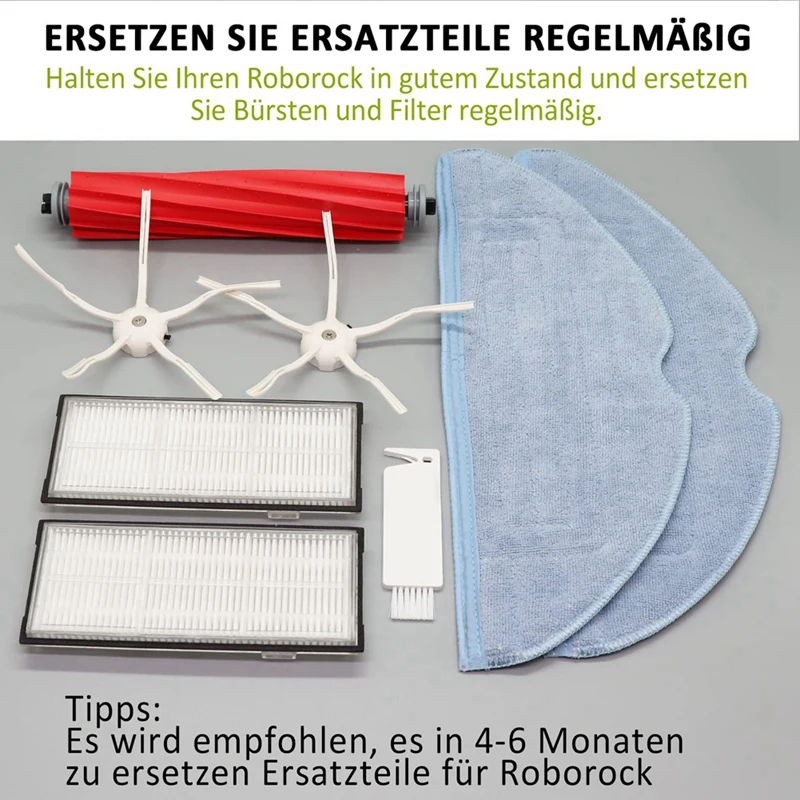 فرش رئيسية وجانبية لروبوروك s7 و t7s ، قطع غيار ، فلاتر هيبا ، ملحقات فراغية روبوتية