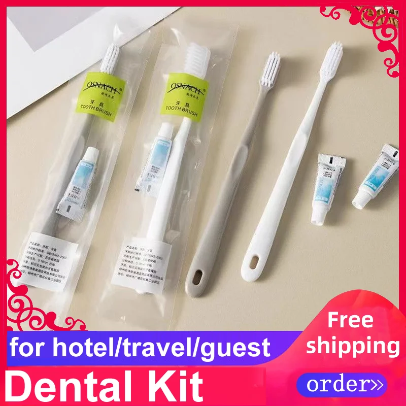 Free Shipping High End Good Quality Colorful Private Care Appliance Toothbrush Toothpaste Dental Kits Hotel Supplies Wholesale