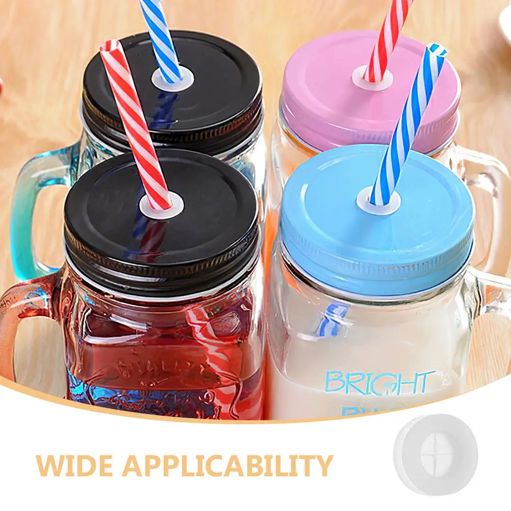 8Pcs Silicone Straw Plugs Replacement for Jar Lid Holes Soda Can Openings Reusable Secure Seal Portable Drink Accessory