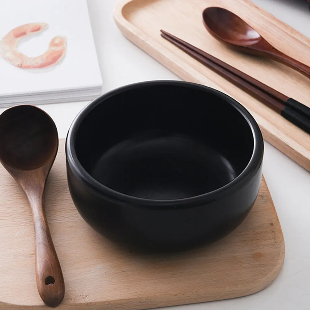 1Pcs Ceramic for Bibimbap Stew Soup Rice Cooking Energy Saving Heat Retention Healthy Acid Alkali Resistant Casserole