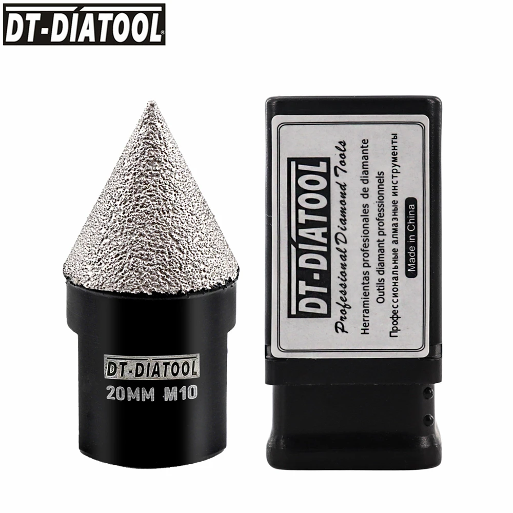 DT-DIATOOL 20mm Diamond Chamfer Finger Milling Bits M10 Hole Saw Drilling Crown Enlarging Masonry Tile Polishing Bevelling Korea