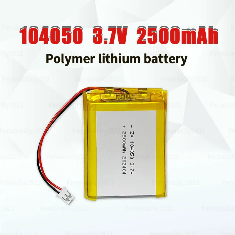 Lipo 104050 2500mAh Battery 3.7V Polymer Lithium Batteries for Massager Smart Curtain Dvd Pos Sterilizer Lamp Rechargeable Cell