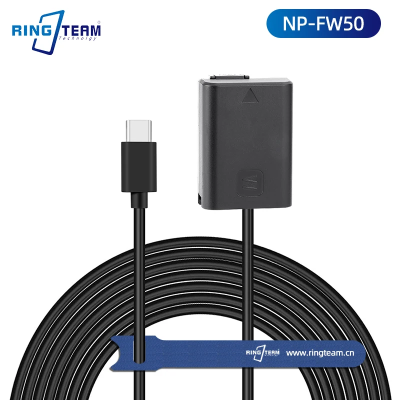 

PD Power Adapter to NP-FW50 Dummy Battery PW20 DC Coupler for Alpha 3 5 A7ii A7S A7R NEX A33 A55 A65 A6000 A6300 ZV-E10 Camera