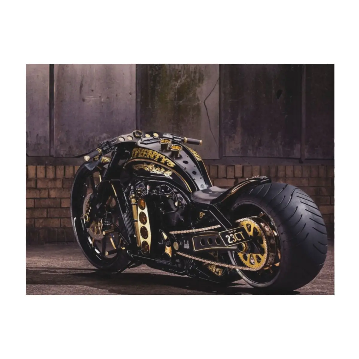 

Smith Concepts' Bagged and Blown VROD Throw Blanket Flannels blankets and throws funny gift Luxury Throw Blankets