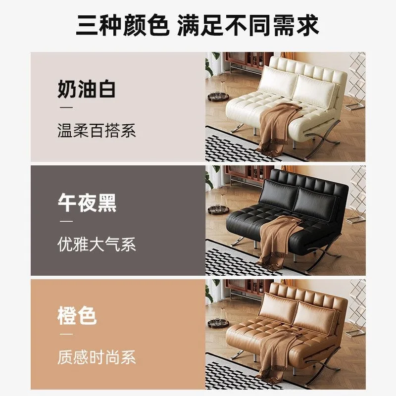 Foldable sofa bed, dual-purpose living room small bedroom double single sofa chair